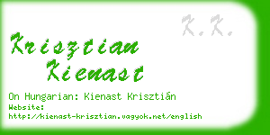 krisztian kienast business card