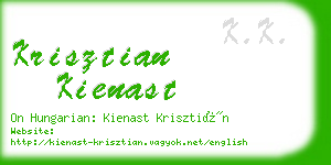 krisztian kienast business card